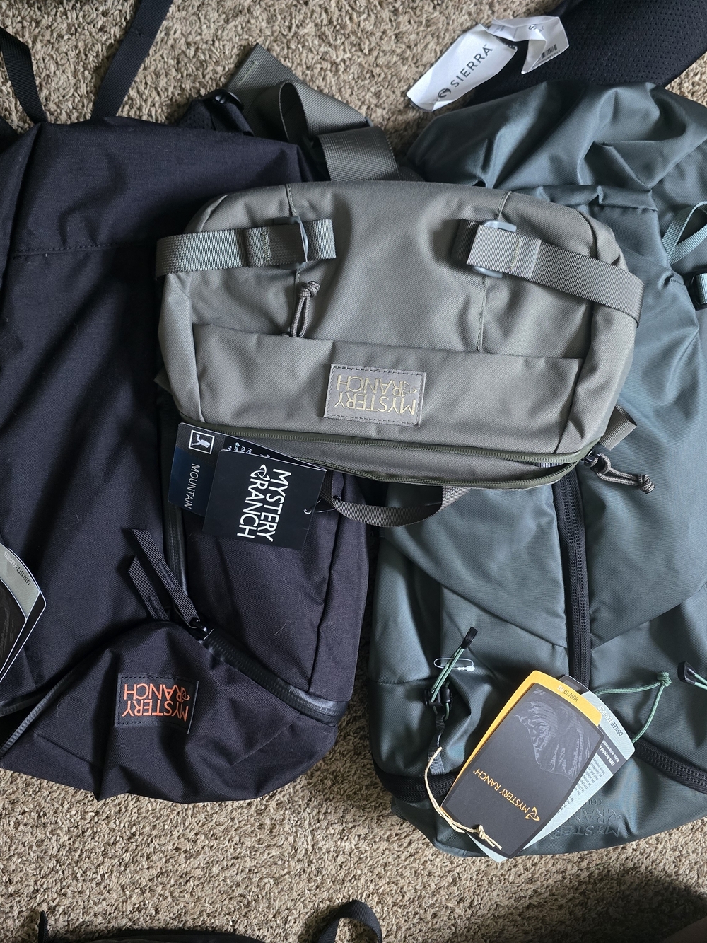 MYSTERY RANCH Bundle Coulee 30, Hip Monkey 8,  Catalyst 22, Stuffle 45